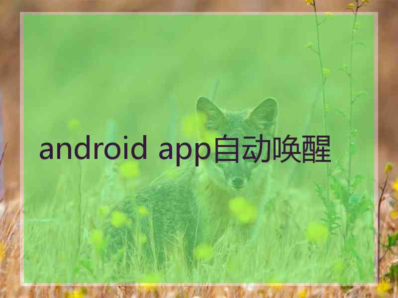 android app自动唤醒