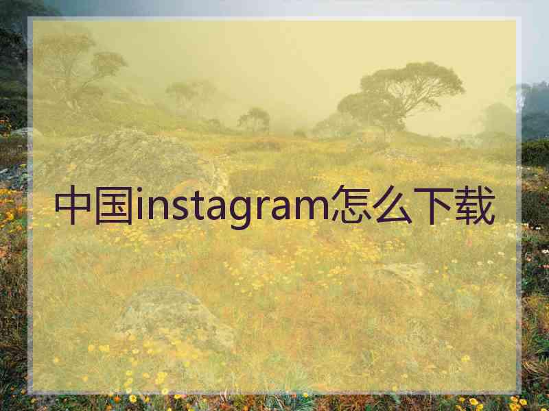 中国instagram怎么下载